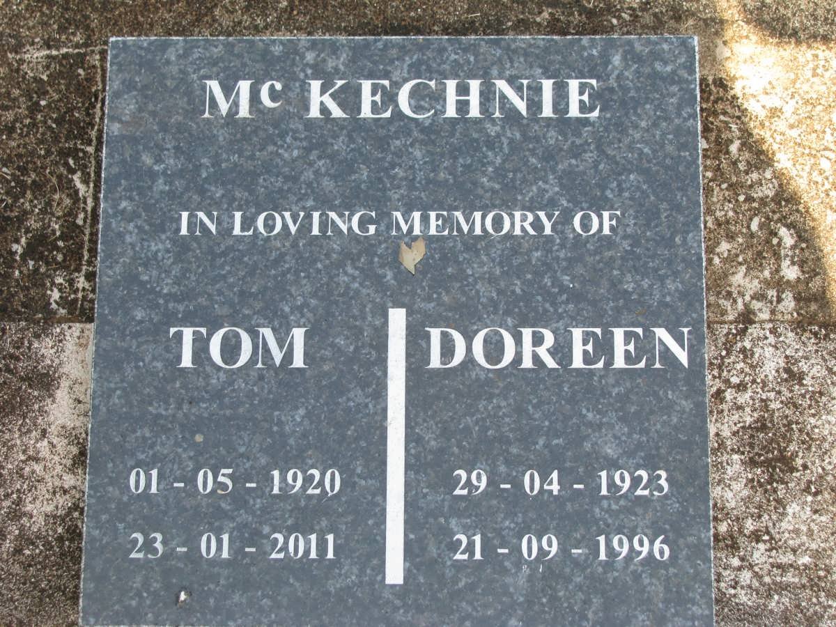 McKECHNIE Tom 1920-2011 &amp; Doreen 1923-1996
