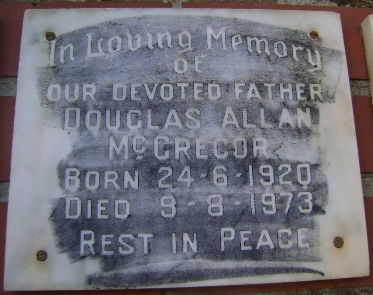 McGREGOR Douglas Allan 1920-1973