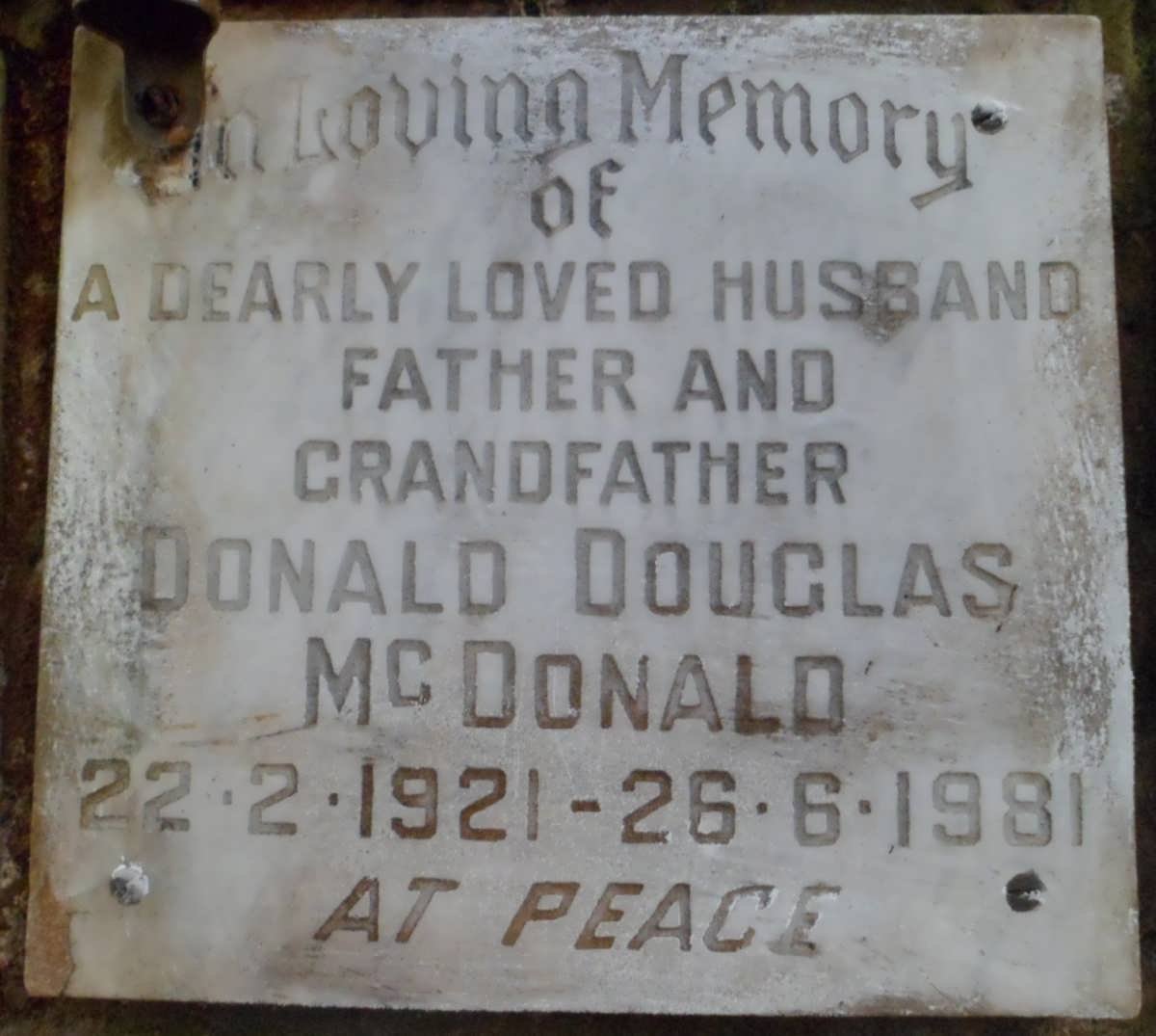 Mc DONALD Donald Douglas 1921-1981