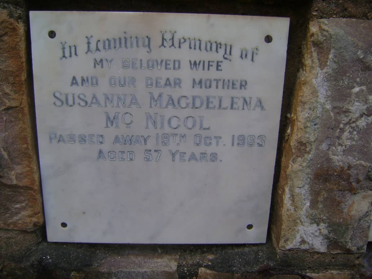 Mc NICOL Susanna Magdalena -1963