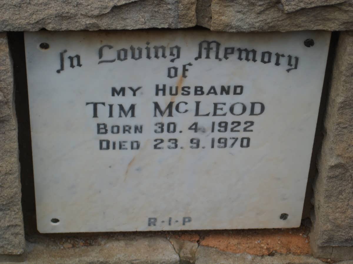 McLEOD Tim 1922-1970