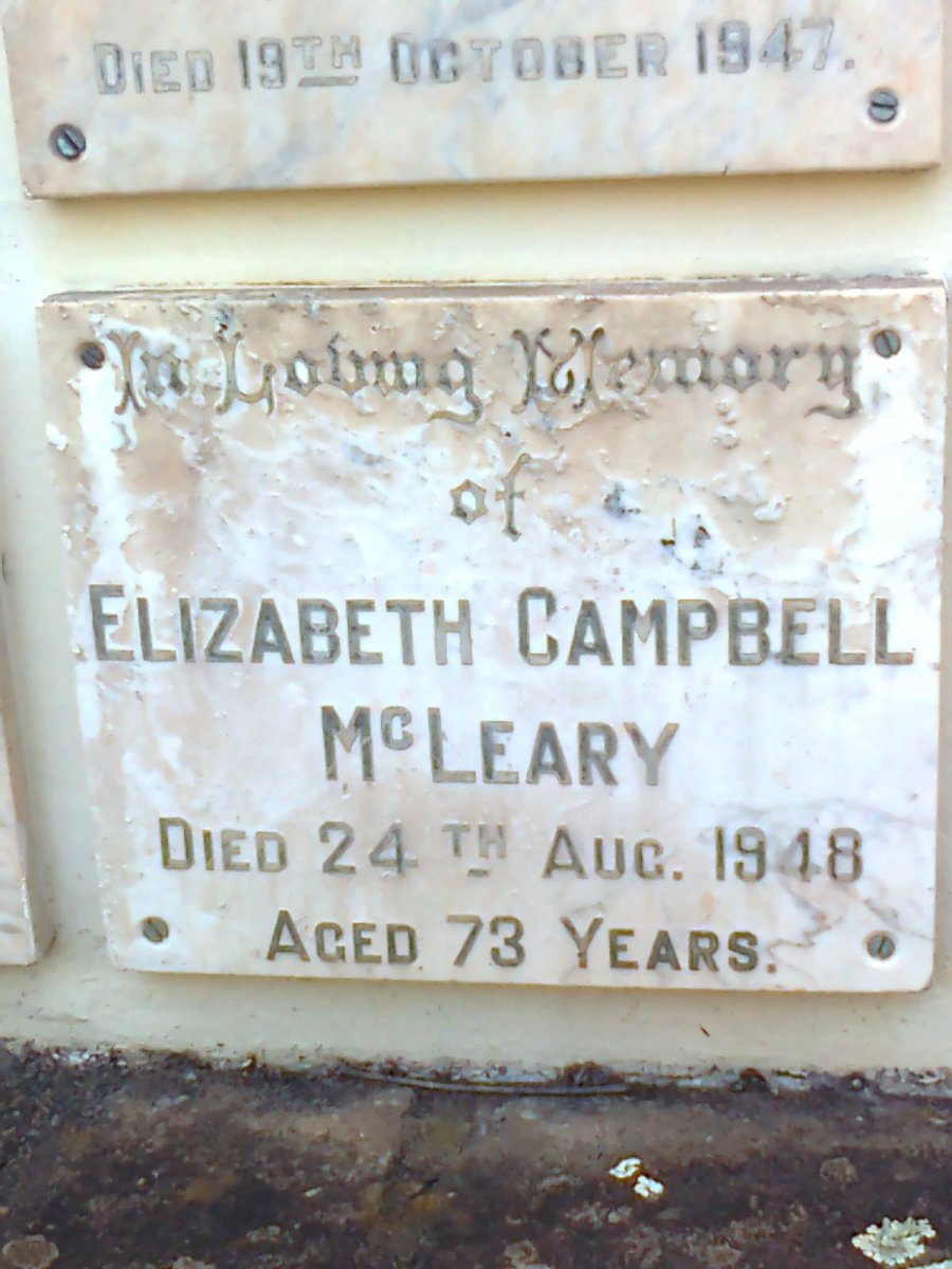 McLEARY Elizabeth Campbell -1948