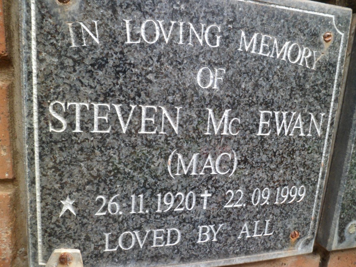 Mc EWAN Steven 1920-1999
