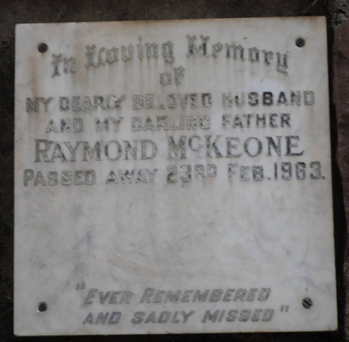 McKEONE Raymond -1963