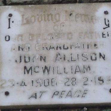 McWILLIAM John Allison 1906-1983