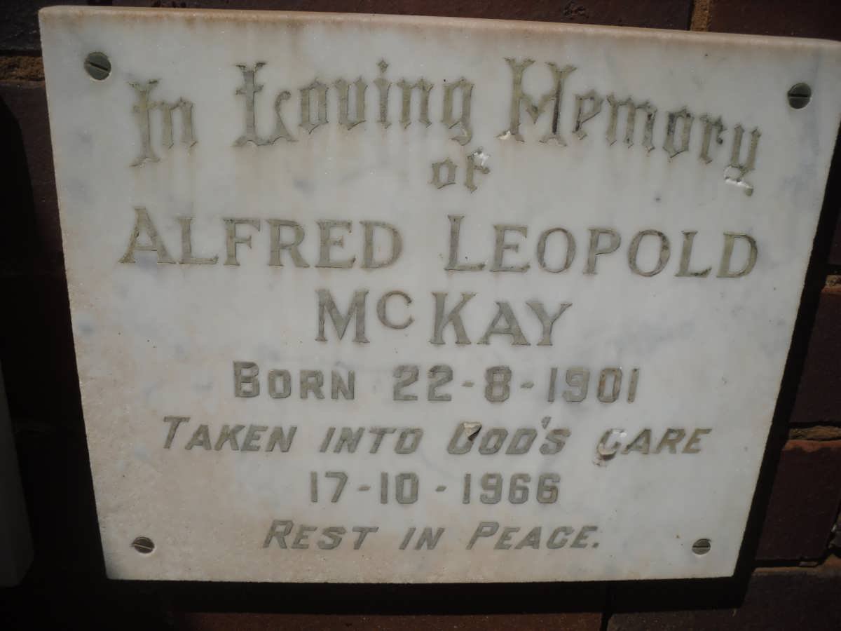 McKAY Alfred Leopold 1901-1966