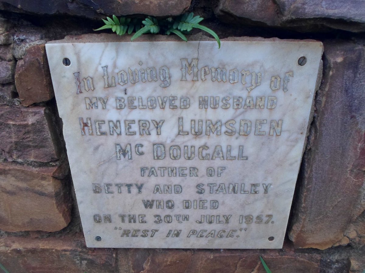 McDOUGALL Henery Lumsden  -1957