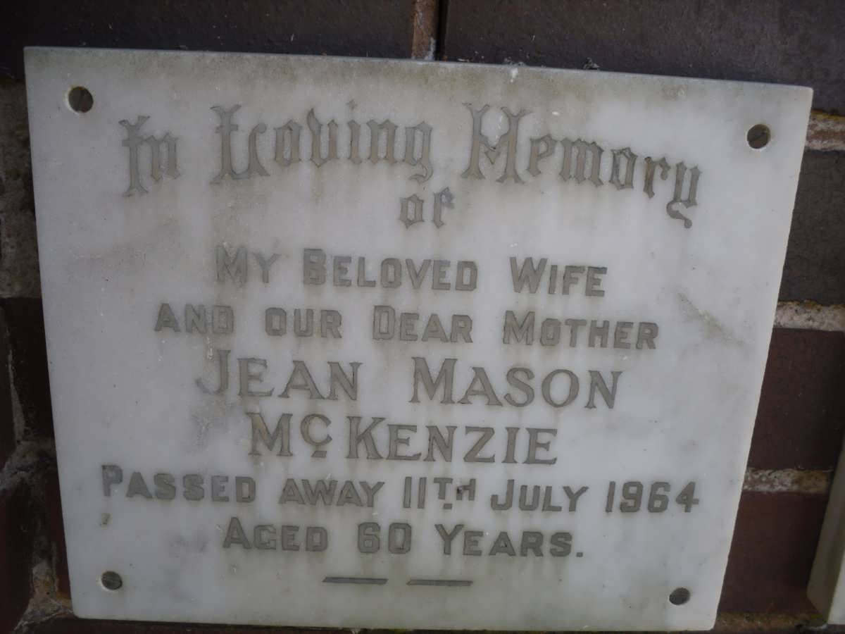 McKENZIE Jean Mason -1964