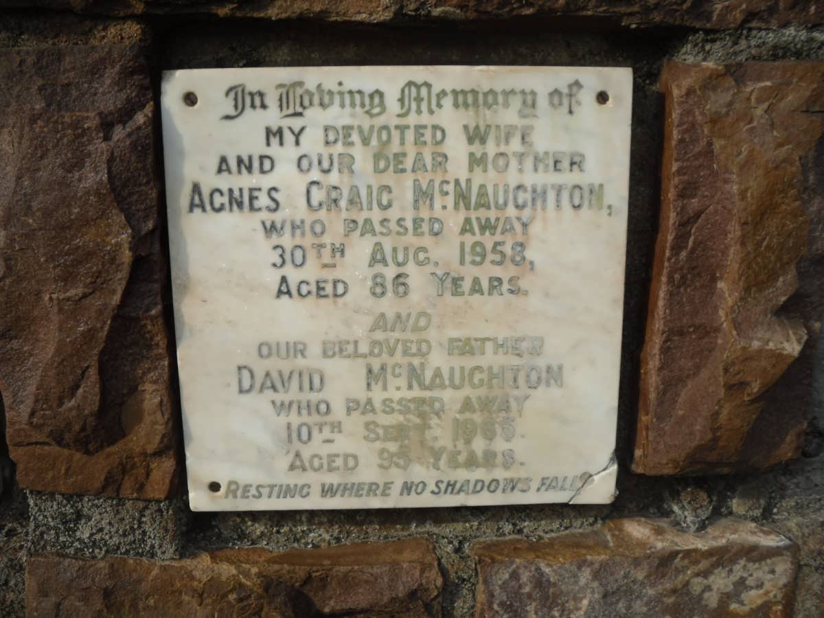 McNAUGHTON David -1965 &amp; Agnes Craig -1958