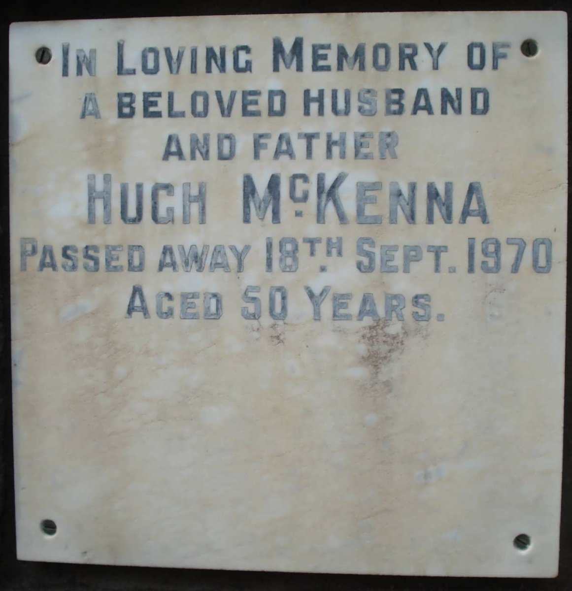 McKENNA Hugh -1970