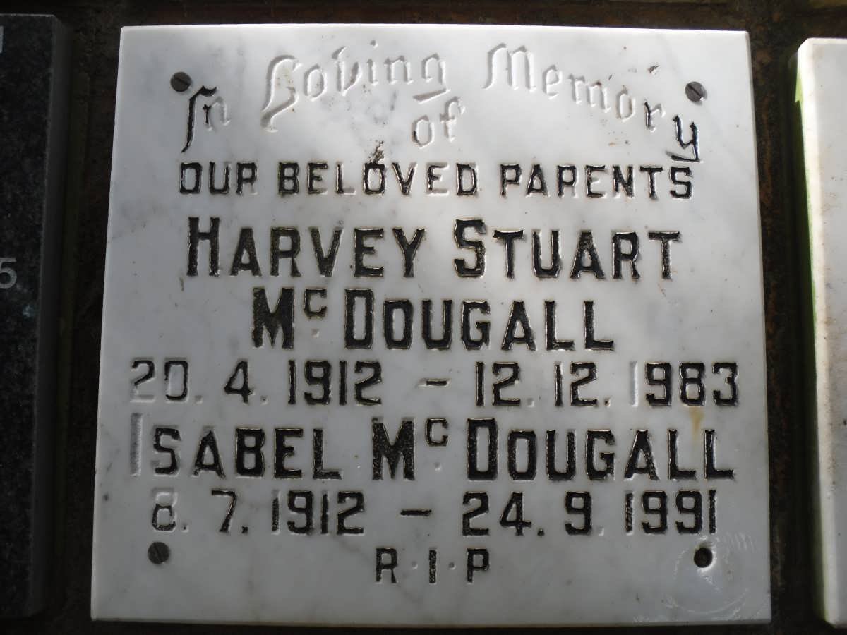 McDOUGALL Harvey Stuart 1912-1983 &amp; Isabel 1912-1991