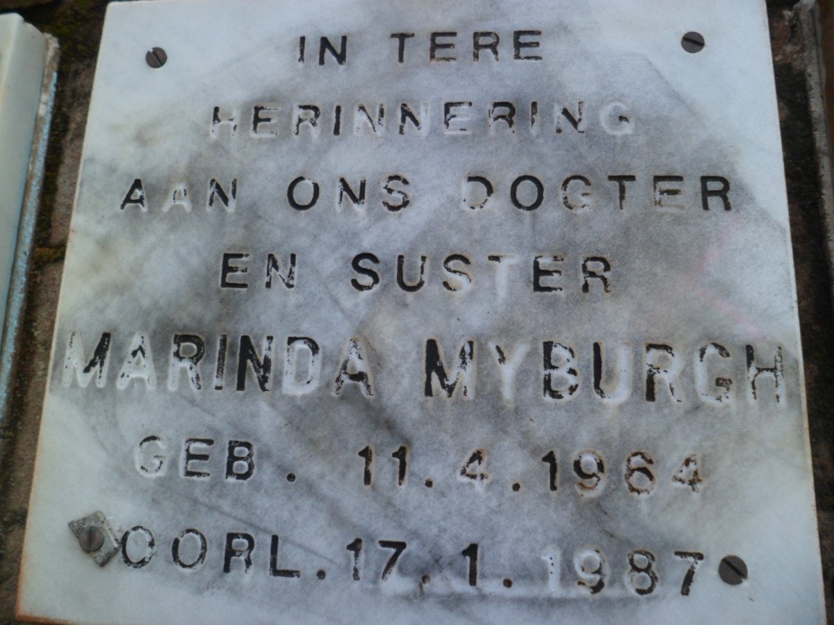 MYBURGH Marinda 1964-1987