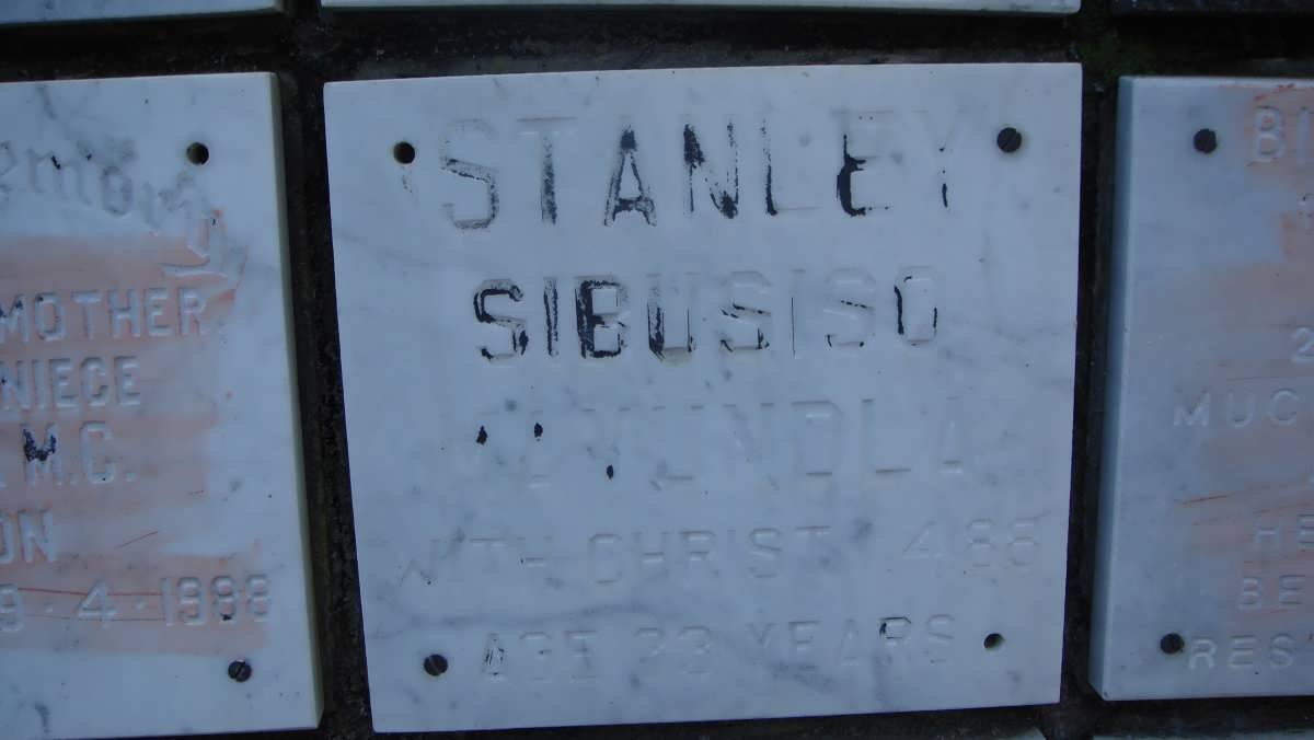MVUNDLA Stanley Sibusiso -1988