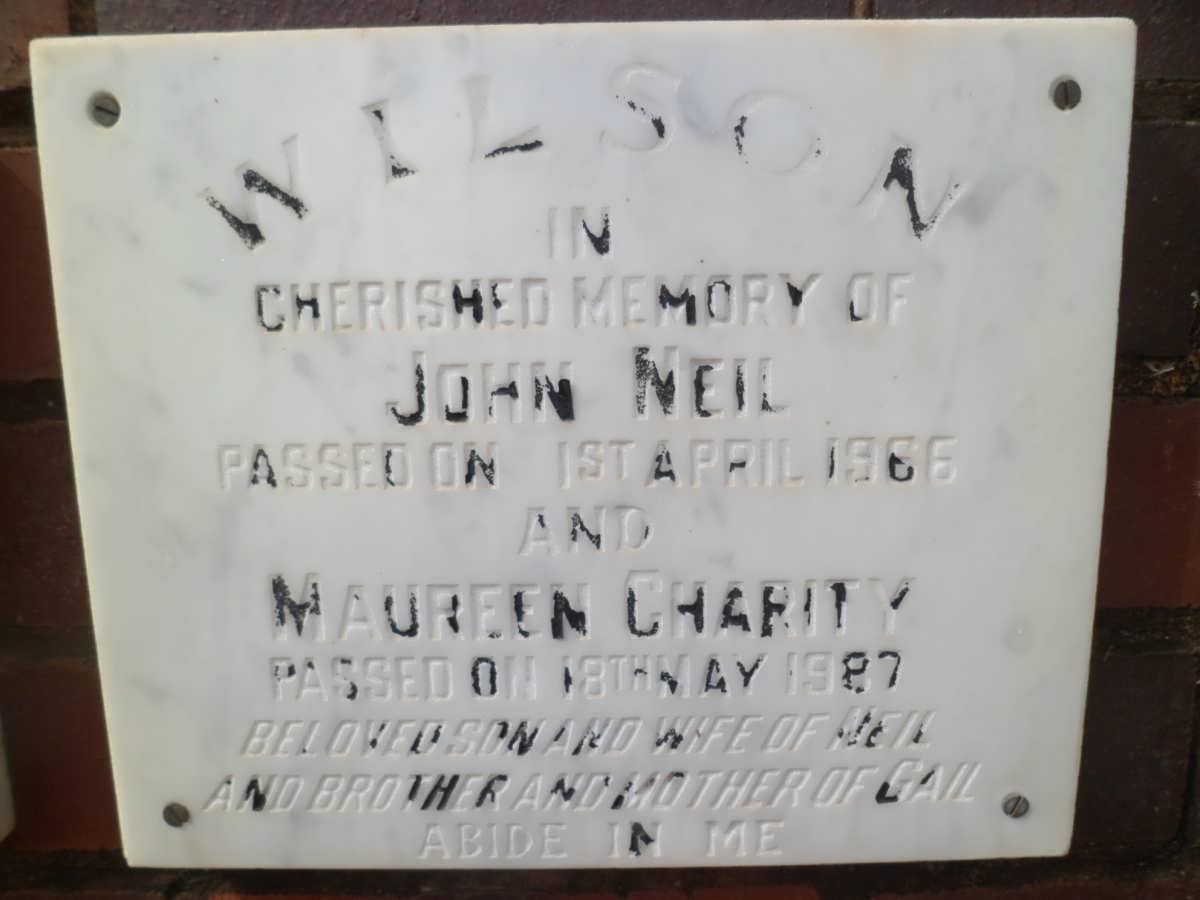 NEIL John -1966 &amp; Maureen Charity -1987