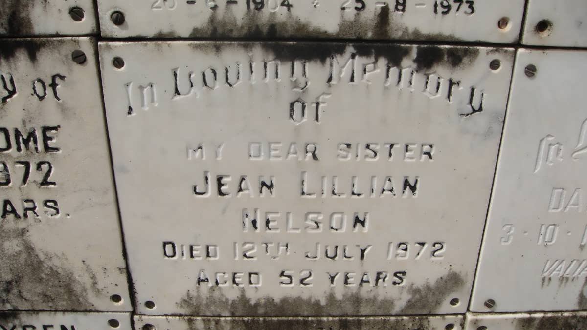 NELSON Jean Lillian -1972