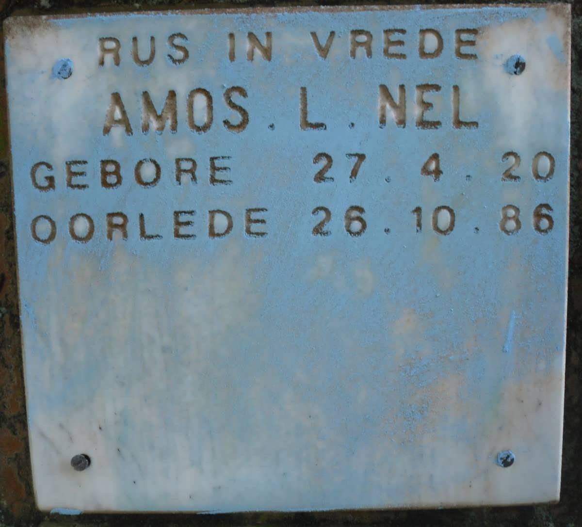 NEL Amos L. 1920-1986