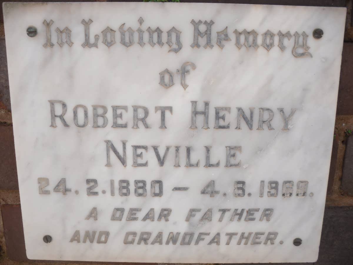 NEVILLE Robert Henry 1880-1969