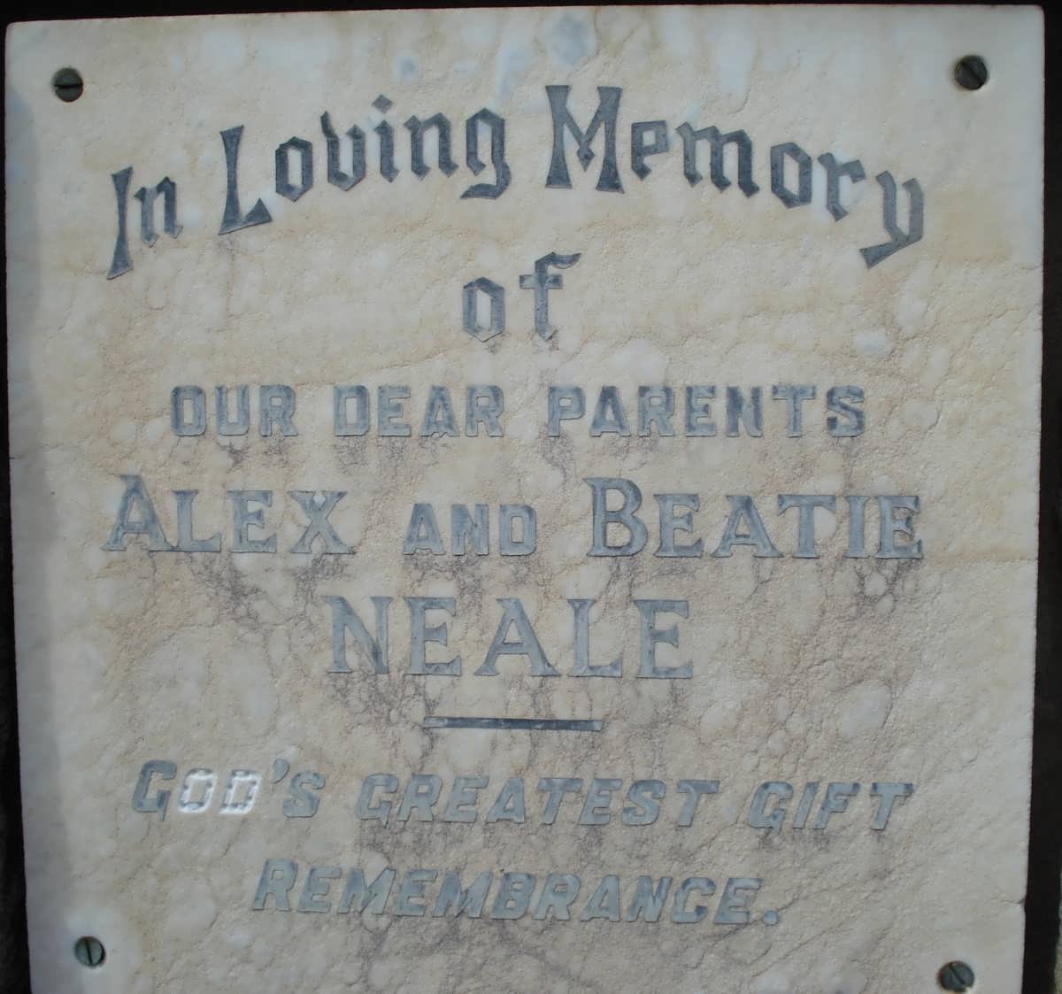 NEALE Alex &amp; Beatie