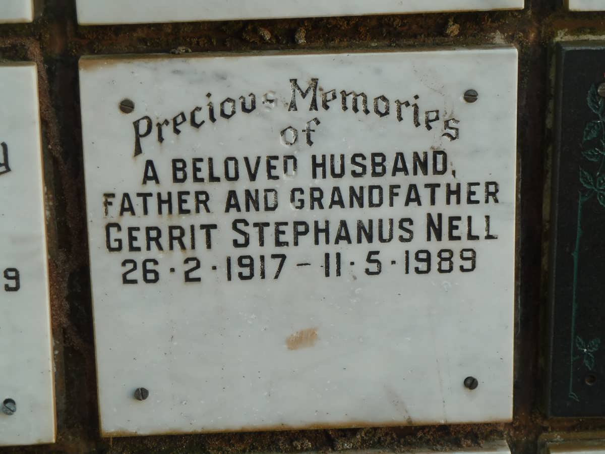 NELL Gerrit Stephanus 1917-1989