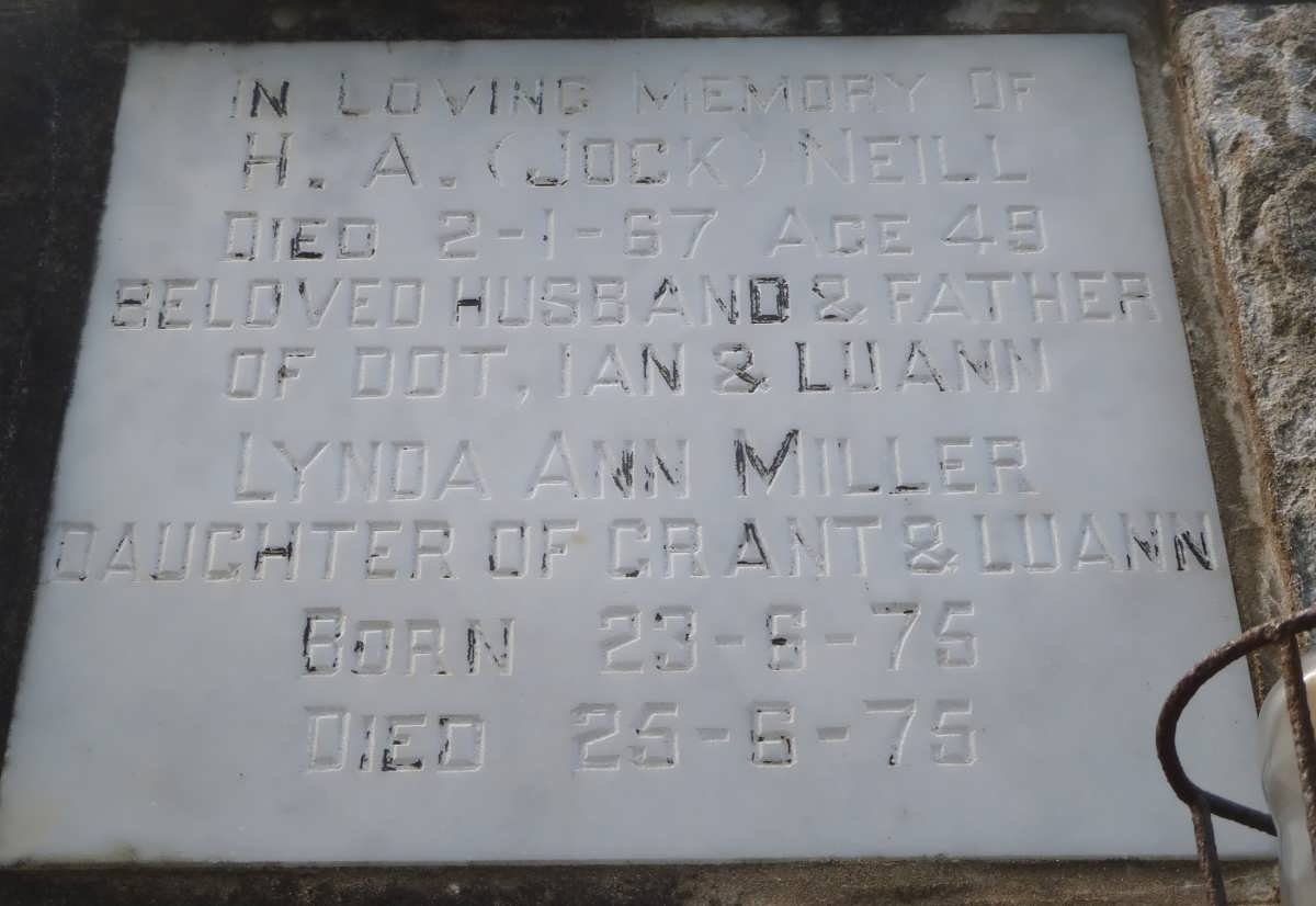 NEILL H.A. -1967 :: MILLER Lynda Ann -1975