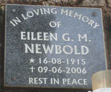 NEWBOLD Eileen G.M. 1915-2006