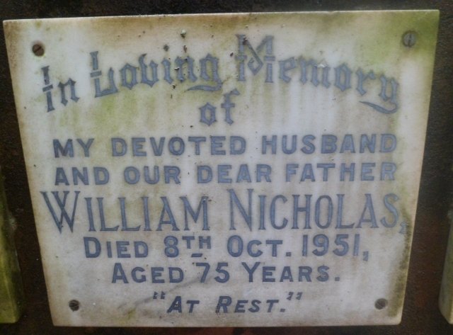 NICHOLAS William -1951
