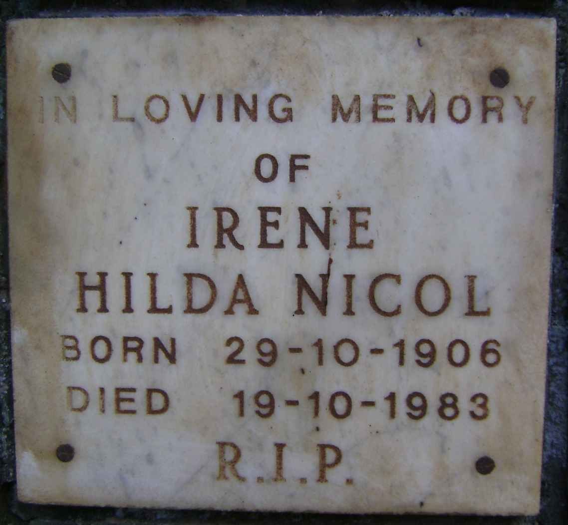 NICOL Irene Hilda 1906-1983