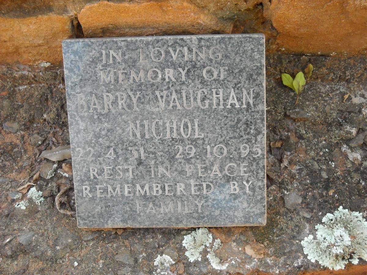 NICHOL Barry Vaughan 1931-1995