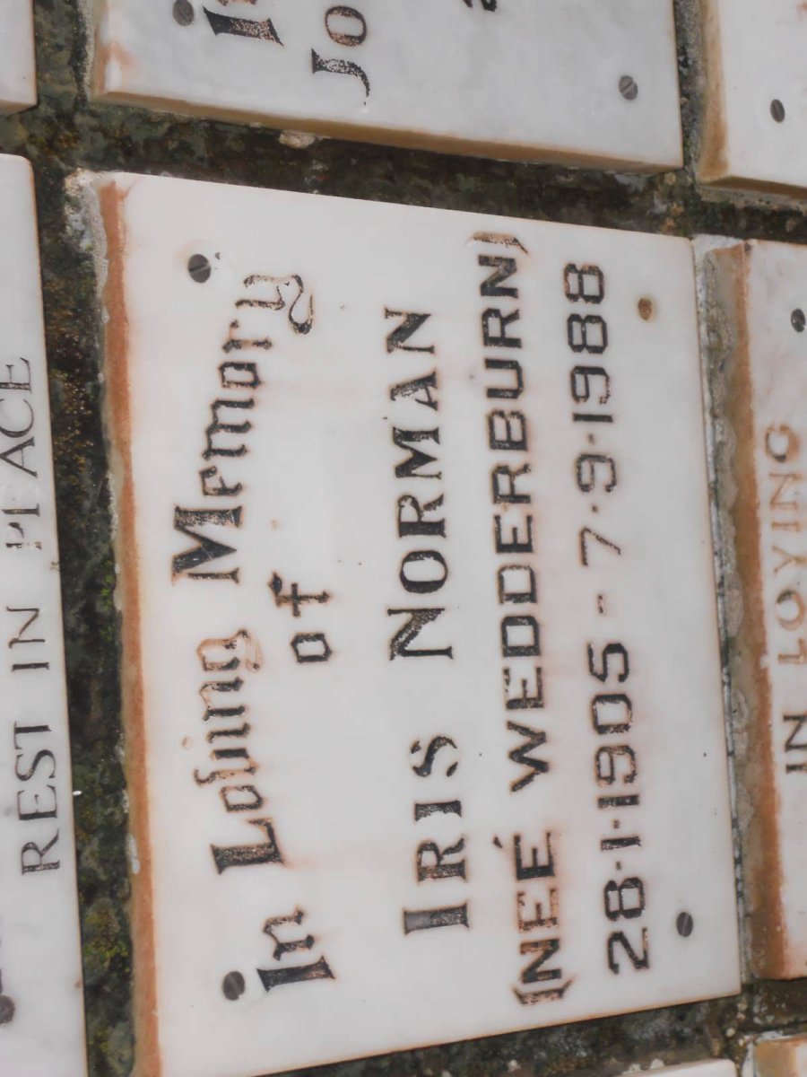 NORMAN Iris nee WEDDERBURN 1905-1988