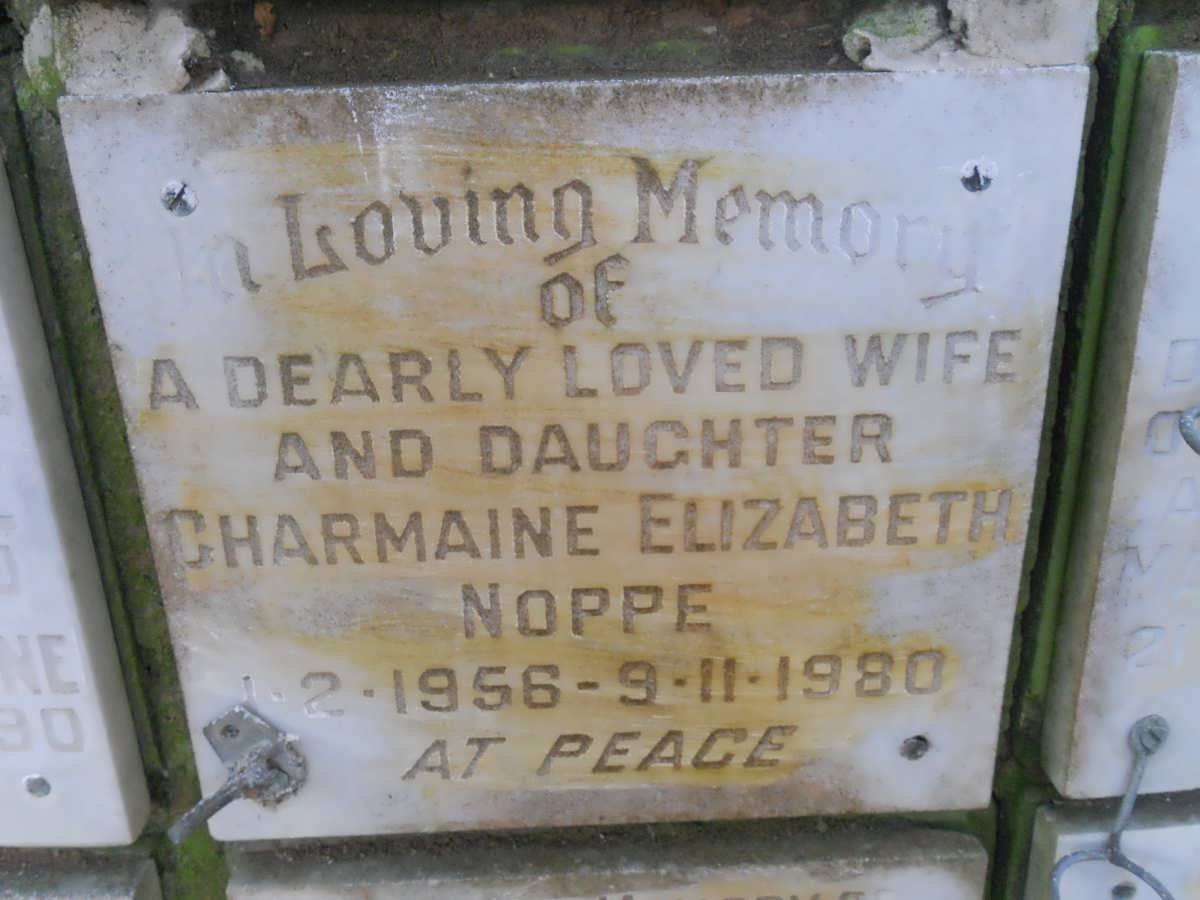 NOPPE Charmaine Elizabeth 1956-1980