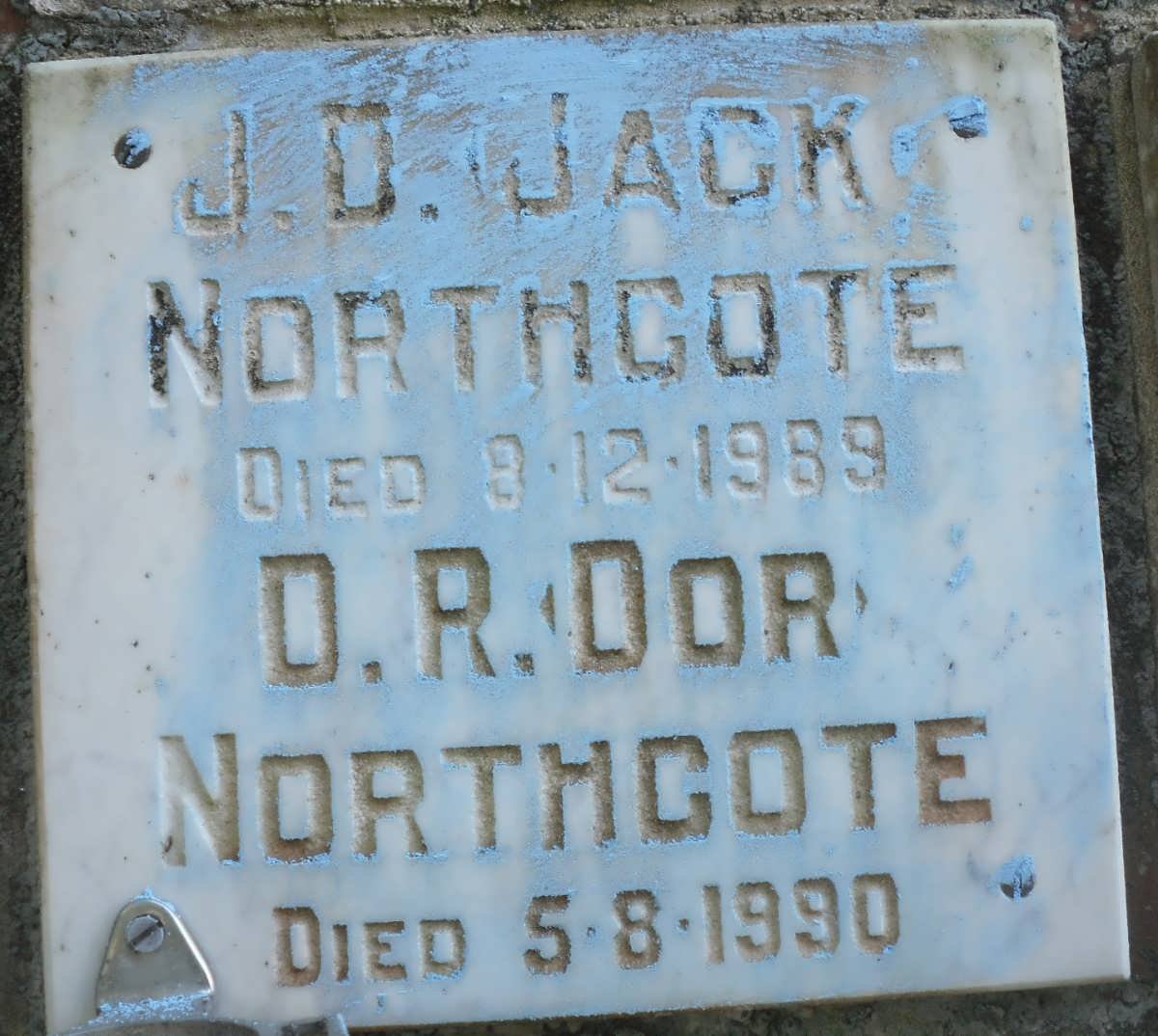 NORTHCOTE J.D. -1989 &amp; D.R. -1990