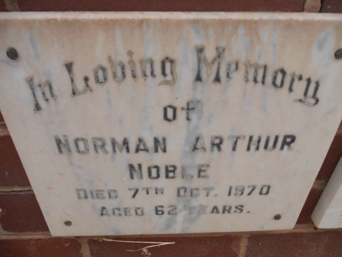 NOBLE Norman Arthur -1970