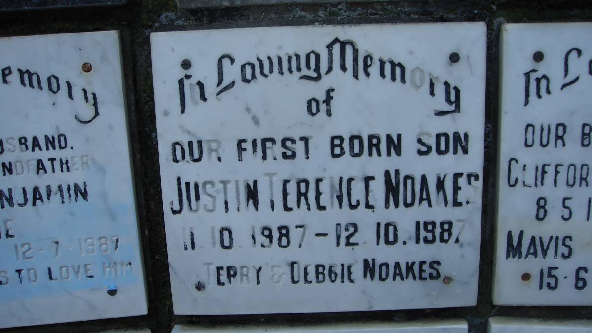 NOAKES Justin Terence 1987-1987