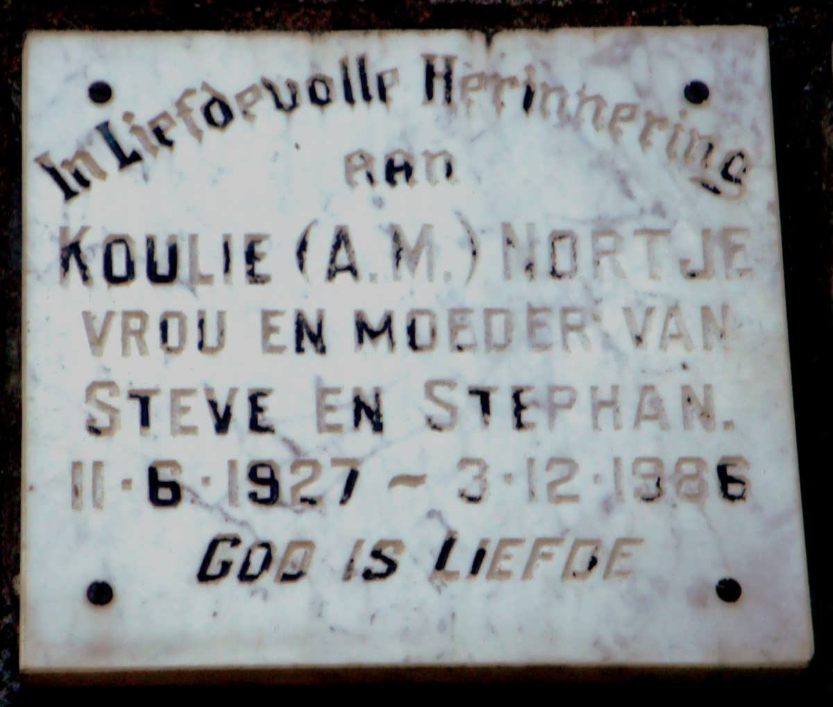 NORTJE A.M. 1927-1986