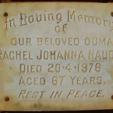 NAUDE Rachel Johanna -1976