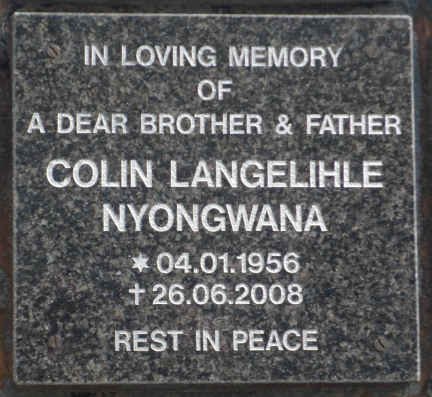 NYONGWANA Colin Langelihle 1956-2008