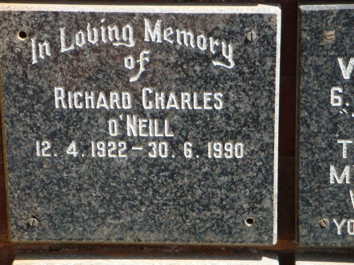 O'NEILL Richard Charles 1922-1990