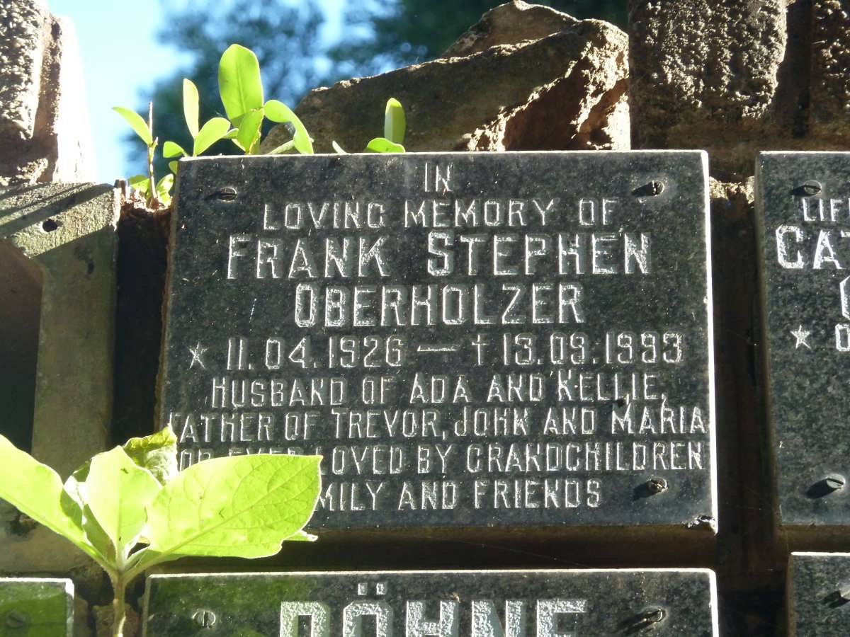 OBERHOLZER Frank Stephen 1926-1993