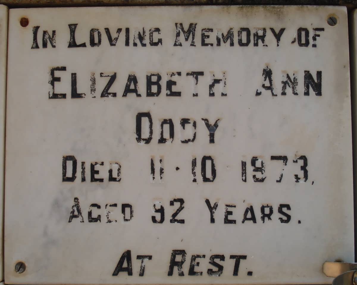 ODDY Elizabeth Ann -1973