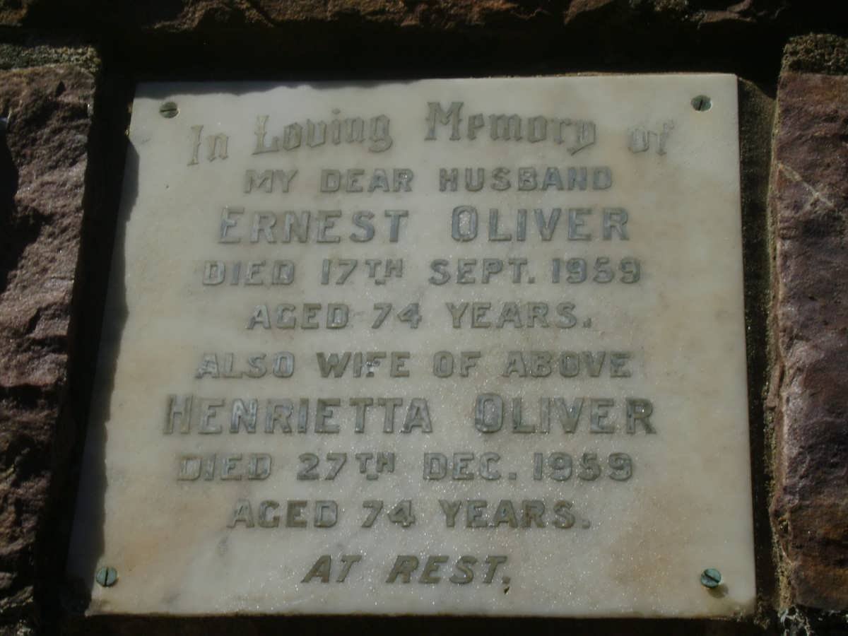 OLIVER Ernest -1959 &amp; Henrietta -1959