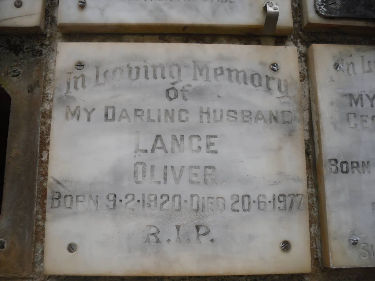 OLIVER Lance 1920-1977