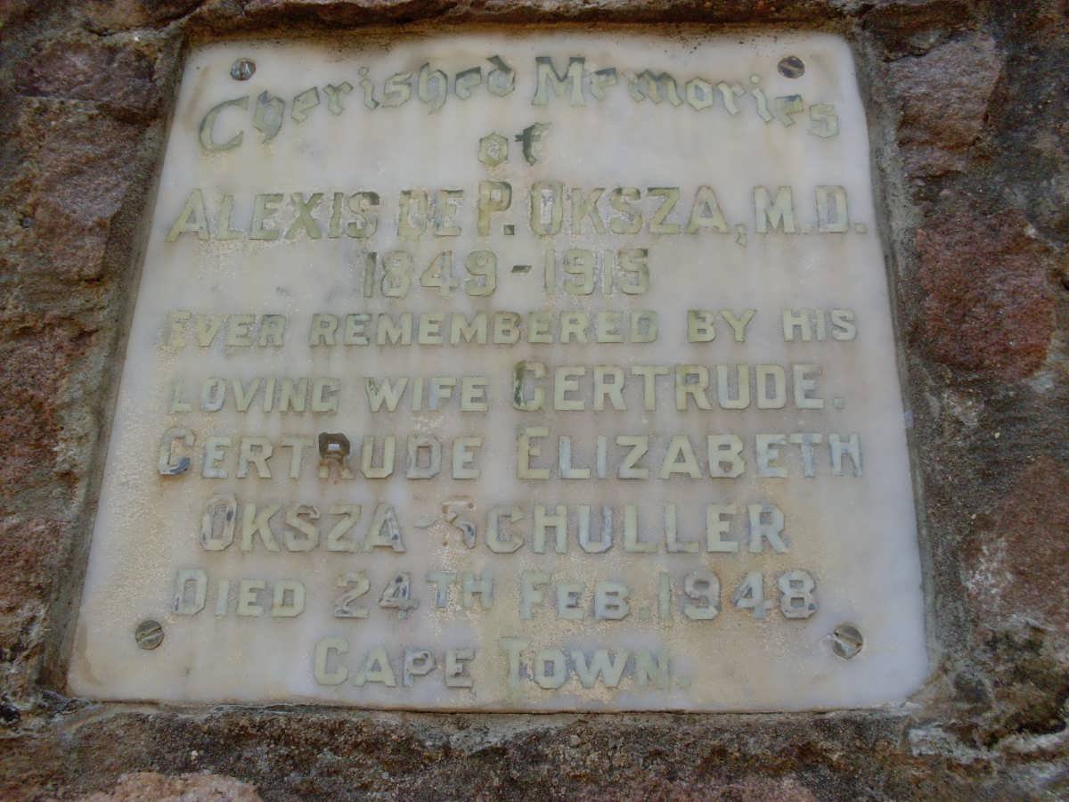 OKSZA Alexis De P. 1849-1915 &amp; Gertrude Elizabeth -1948
