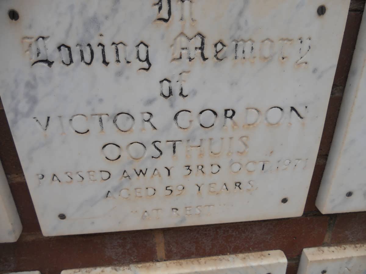 OOSTHUIS Victor Gordon -1971