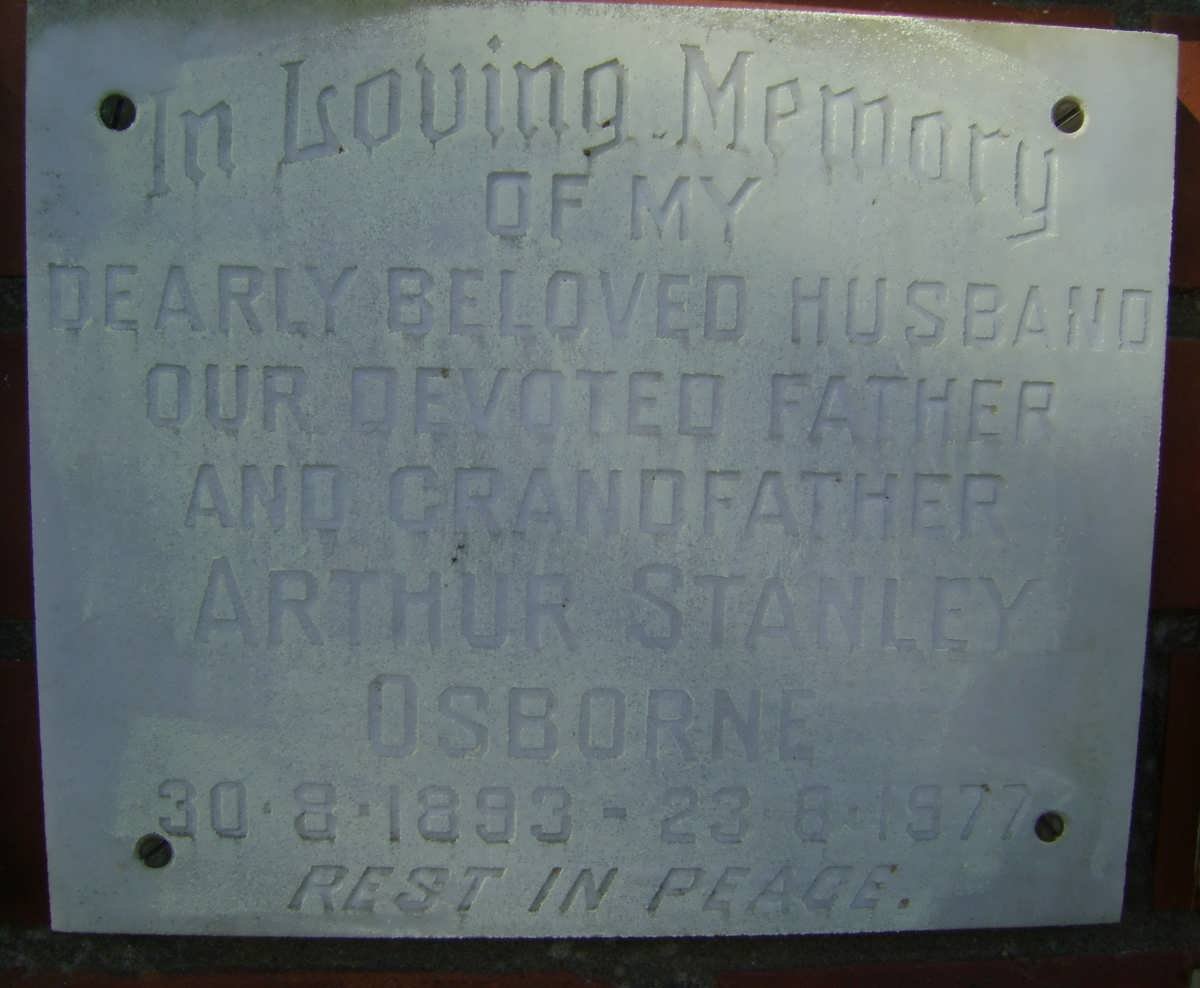 OSBORN Arthur Stanley 1893-1977