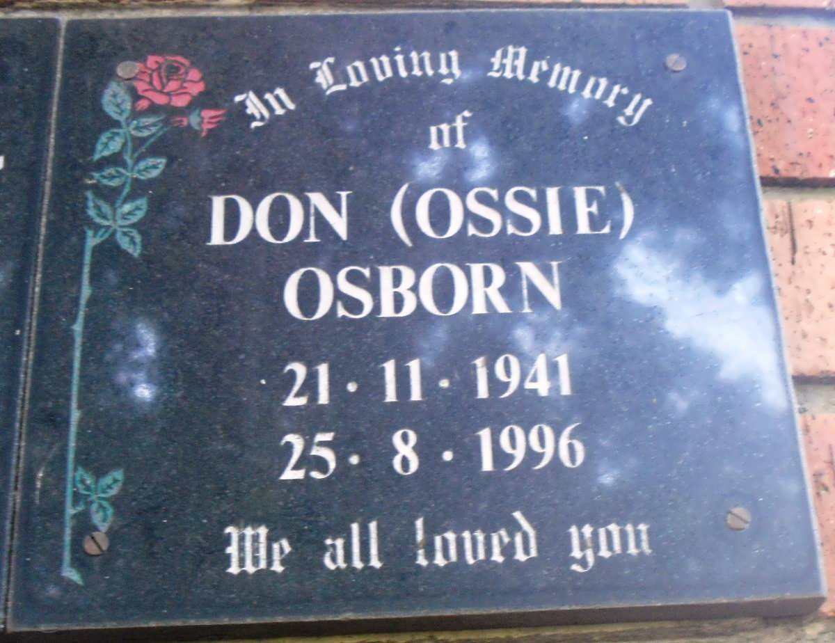 OSBORN Don 1941-1996