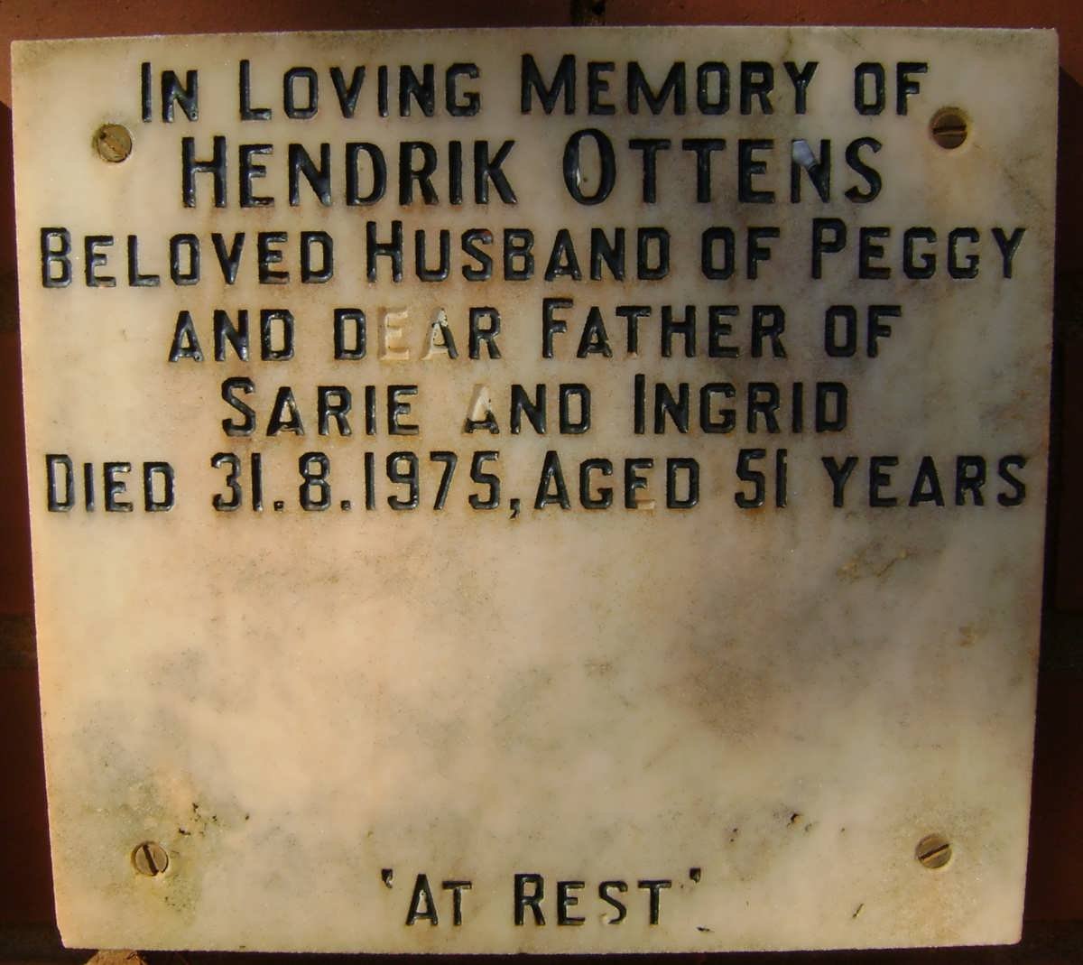 OTTENS Hendrik -1975
