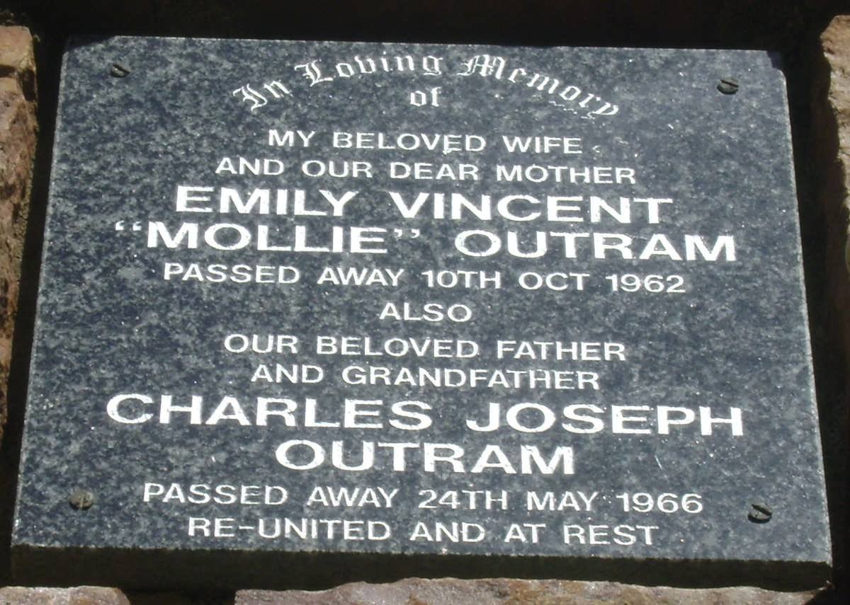 OUTRAM Charles Joseph -1966 &amp; Emily Vincent -1962