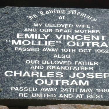 OUTRAM Charles Joseph -1966 &amp; Emily Vincent -1962