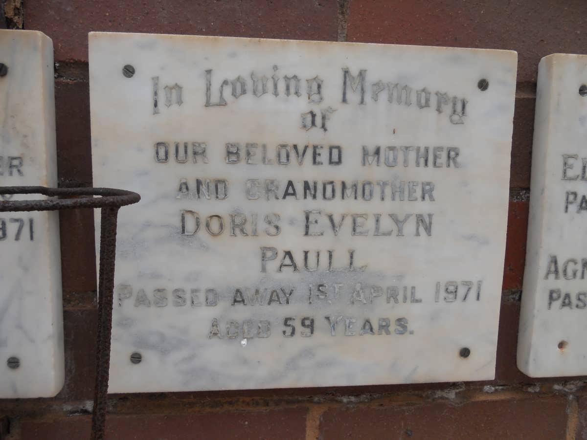 PAULL Doris Evelyn -1971
