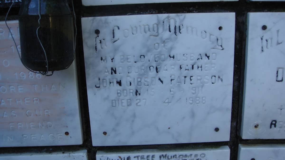 PATERSON John Gibson 1911-1988